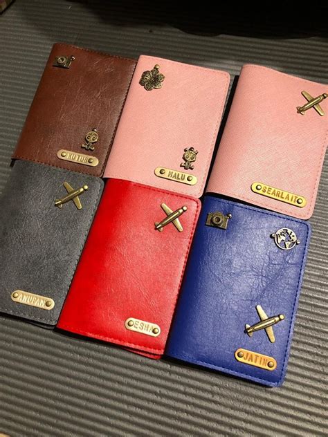 leather passport cover personalized.